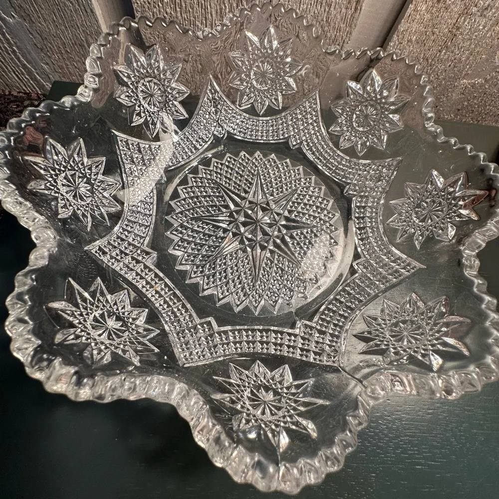 Vintage American Pressed Glass Bowl